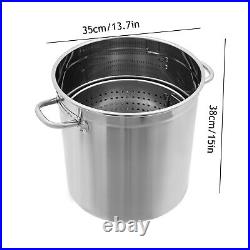 35L/37Qt Stock Pot 201 Stainless Steel Crawfish Seafood Boil Pot Kitchen/Outdoor 35L/37Qt Stock Pot 201 Stainless Steel Crawfish Seafood Boil Pot Kitchen/Outdoor