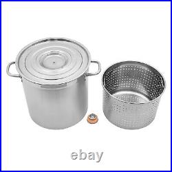 35L/37Qt Stock Pot 201 Stainless Steel Crawfish Seafood Boil Pot Kitchen/Outdoor 35L/37Qt Stock Pot 201 Stainless Steel Crawfish Seafood Boil Pot Kitchen/Outdoor