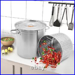 35L/37Qt Stock Pot 201 Stainless Steel Crawfish Seafood Boil Pot Kitchen/Outdoor 35L/37Qt Stock Pot 201 Stainless Steel Crawfish Seafood Boil Pot Kitchen/Outdoor