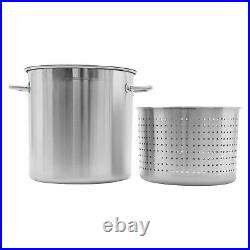 35L/37Qt Stock Pot 201 Stainless Steel Crawfish Seafood Boil Pot Kitchen/Outdoor 35L/37Qt Stock Pot 201 Stainless Steel Crawfish Seafood Boil Pot Kitchen/Outdoor