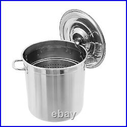 35L/37Qt Stock Pot 201 Stainless Steel Crawfish Seafood Boil Pot Kitchen/Outdoor 35L/37Qt Stock Pot 201 Stainless Steel Crawfish Seafood Boil Pot Kitchen/Outdoor