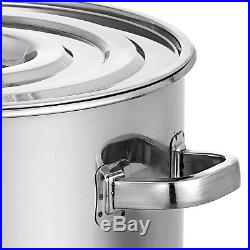 35-180 QT Quart Heavy Duty Thick Base Stainless Steel Stock Pot withLid