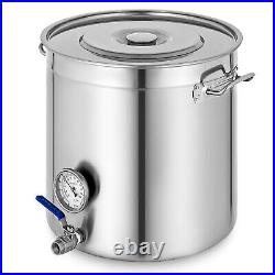35 QT178 QT Stainless Steel Home Brew Kettle Brewing Stock Pot withThermometer