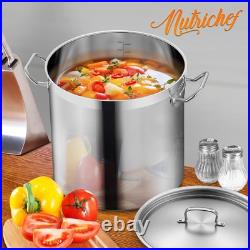35 Quart Stainless Steel Stockpot Induction Oven Safe Heavy Duty Cookware