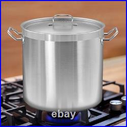 35 Quart Stainless Steel Stockpot Induction Oven Safe Heavy Duty Cookware