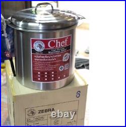 36 cm. Pot 2 Channels+Lid Thai Noodle Stockpot Stainless Steel Chef Food Drink Pa
