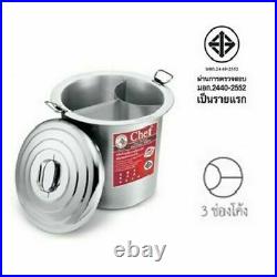 36 cm. Thai Noodle Stockpot Stainless Steel Chef Soup Pot Model Food Drink Party