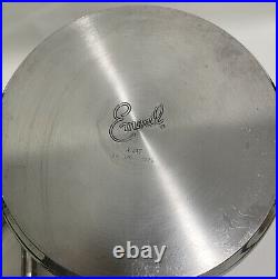 3 Emeril Lagasse stainless steel 6 qt quart, 3 Quart & 1.5 qt pots with lids