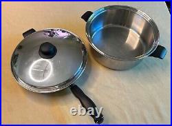 3 Pc. CUTCO 5-Ply Aluminum Core Stainless Steel 6Qt Stock Pot & Skillet with Lid 3 Pc. CUTCO 5-Ply Aluminum Core Stainless Steel 6Qt Stock Pot & Skillet with Lid