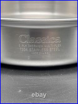 3 Pc Classica Temp. Tone Cookware Thermium Multi-Plex T304 Stainless Steel USA