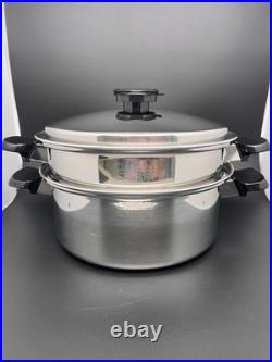 3 Pc Classica Temp. Tone Cookware Thermium Multi-Plex T304 Stainless Steel USA