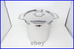 3 Piece All Clad Stainless Steel 12 Qt Multi Stock Pot with Pasta Strainer & Lid
