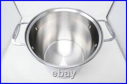 3 Piece All Clad Stainless Steel 12 Qt Multi Stock Pot with Pasta Strainer & Lid