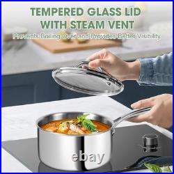 3 Ply Stainless Steel 11-Piece Cookware Set with Lids, Pots and Pans Kitchen