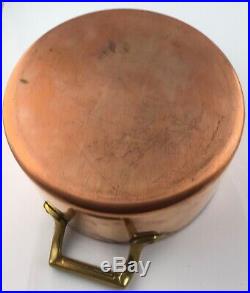 3 Quart Paul Revere Limited Edition Double Handle Copper Stainless Stock Pot