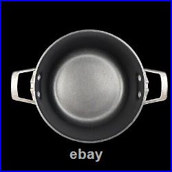 3pc Calphalon Premier Hard-Anodized Nonstick Stock Pot 6 Qt and 5 Qt with One Lid