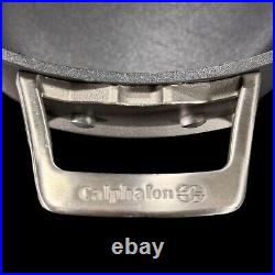 3pc Calphalon Premier Hard-Anodized Nonstick Stock Pot 6 Qt and 5 Qt with One Lid