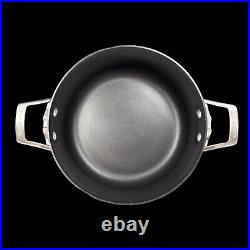 3pc Calphalon Premier Hard-Anodized Nonstick Stock Pot 6 Qt and 5 Qt with One Lid