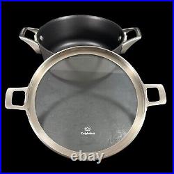3pc Calphalon Premier Hard-Anodized Nonstick Stock Pot 6 Qt and 5 Qt with One Lid