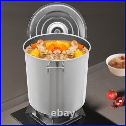 40L/42.27 Qt Stainless Steel 201 Stock Pot with Basket Cookware for Boiling