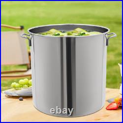 40L/42.27 Qt Stainless Steel 201 Stock Pot with Basket Cookware for Boiling