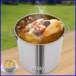 40L/42.27 Qt Stainless Steel 201 Stock Pot with Basket Cookware for Boiling