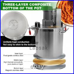 40L Automatic Sauce Stir Frying Machine With Lid Hot Pot Stockpot Electric Mixer