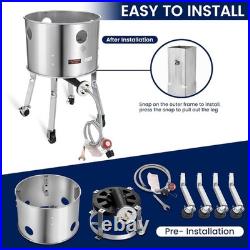 40QT Stainless Steel Stockpot With 200,000BTU Propane Burner