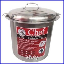 40 cm Pot 2 Channels+Lid Noodle Soup Stockpot Zebra Stainless Steel High-Quality