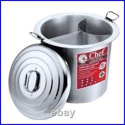 40 cm. Thai Noodle Soup Stockpot Pot Stainless Steel Zebra Chef Kitchen 3 Curved