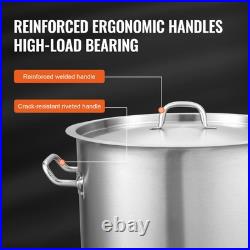 42 Quart Stainless Steel Stockpot Heavy Duty Commercial Grade Multipurpose