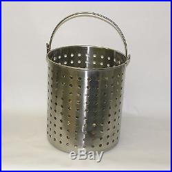 42 qt Quart 10 Gal Stainless Steel Stock Pot Steamer /Boil Basket Beer Brew Fry