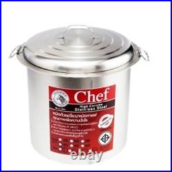 45 cm. Extra Large Thai Noodle Soup Stockpot Pot Stainless Steel Zebra Chef Food