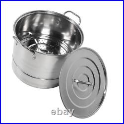 4Pcs Stockpot Set Stainless Steel Cooking Soup Stock Pot With Lid For Home
