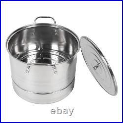4Pcs Stockpot Set Stainless Steel Cooking Soup Stock Pot With Lid For Home