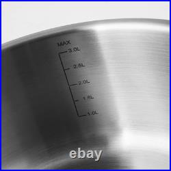 4 QT Professional Stainless Steel Saucepan with Lid, Induction Ready