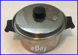 4 QT Saladmaster stainless steel T304S Dutch oven stock pot with Vent lid USA