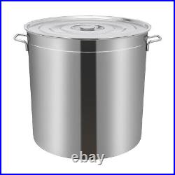 50L/52.8Qt Stock Pot Stainless Steel Stock Pot Kitchen Cooking Pot With Basket