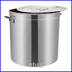 50L/52.8Qt Stock Pot Stainless Steel Stock Pot Kitchen Cooking Pot With Basket