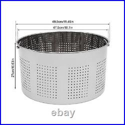 50L/52.8Qt Stock Pot Stainless Steel Stock Pot Kitchen Cooking Pot With Basket