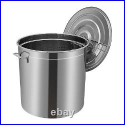 50L/52.8Qt Stock Pot Stainless Steel Stock Pot Kitchen Cooking Pot With Basket