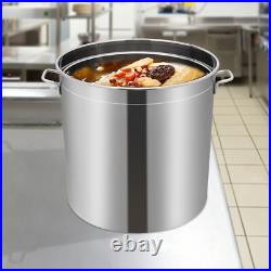 50L/52.8Qt Stock Pot Stainless Steel Stock Pot Kitchen Cooking Pot with Basket