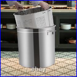 50L/52.8Qt Stock Pot Stainless Steel Stock Pot Kitchen Cooking Pot with Basket