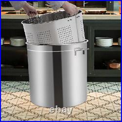 50L/52.8Qt Stock Pot Stainless Steel Stock Pot Kitchen Cooking Pot with Basket 50L/52.8Qt Stock Pot Stainless Steel Stock Pot Kitchen Cooking Pot with Basket