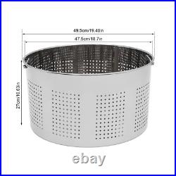 50L/52.8Qt Stock Pot Stainless Steel Stock Pot Kitchen Cooking Pot with Basket