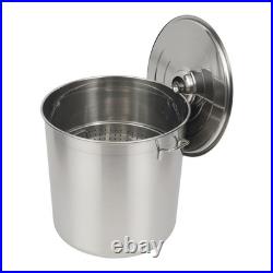 50L/52.8Qt Stock Pot Stainless Steel Stock Pot Kitchen Cooking Pot with Basket