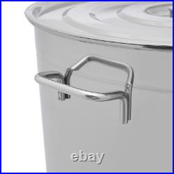 50L/52.8Qt Stock Pot Stainless Steel Stock Pot Kitchen Cooking Pot with Basket