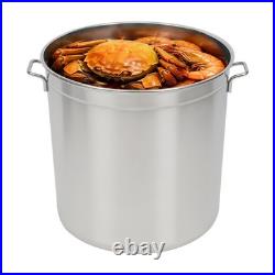50L/52.8Qt Stock Pot Stainless Steel Stock Pot Kitchen Cooking Pot with Basket