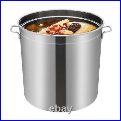 50L/52.8Qt Stock Pot Stainless Steel Stock Pot Kitchen Cooking Pot with Basket