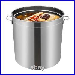 50L/52.8Qt Stock Pot Stainless Steel Stock Pot Kitchen Cooking Pot with Basket